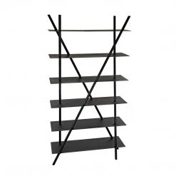 Noir Furniture Noir Siddhartha Bookcase, Black Metal Bookcases