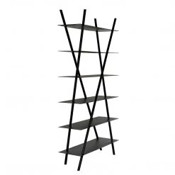 Noir Furniture Noir Siddhartha Bookcase, Black Metal Bookcases