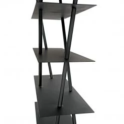 Noir Furniture Noir Siddhartha Bookcase, Black Metal Bookcases