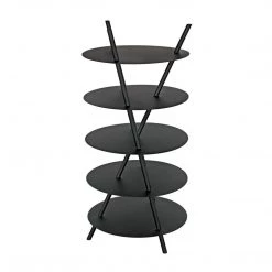 Noir Furniture Noir Gautama Shelf, Black Metal Accent Tables