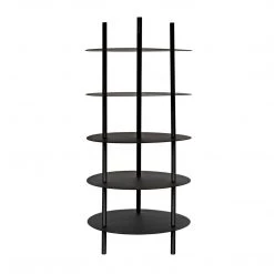 Noir Furniture Noir Gautama Shelf, Black Metal Accent Tables