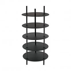 Noir Furniture Noir Gautama Shelf, Black Metal Accent Tables