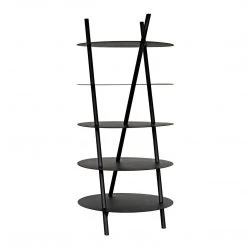 Noir Furniture Noir Gautama Shelf, Black Metal Accent Tables