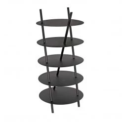 Noir Furniture Noir Gautama Shelf, Black Metal Accent Tables