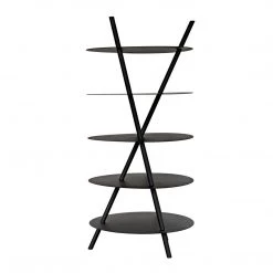 Noir Furniture Noir Gautama Shelf, Black Metal Accent Tables