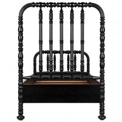 Noir Furniture Noir Bachelor Bed, Hand Rubbed Black Beds