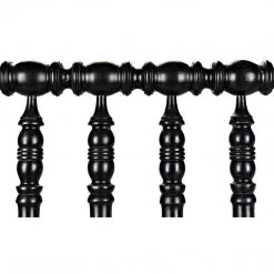 Noir Furniture Noir Bachelor Bed, Hand Rubbed Black Beds