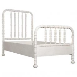 Noir Furniture Beds Noir Bachelor Bed, White Wash