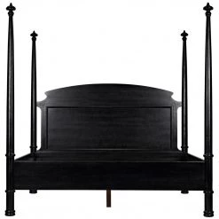 Noir Furniture Noir Douglas Bed Hand Rubbed Black Beds