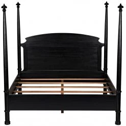Noir Furniture Noir Douglas Bed Hand Rubbed Black Beds