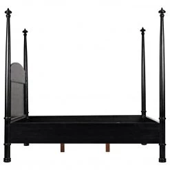 Noir Furniture Noir Douglas Bed Hand Rubbed Black Beds