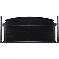 Noir Furniture New Douglas Bed, Eastern King, Hand Rubbed Black