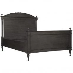 Beds Noir Furniture Owen Bed, Eastern King, Pale