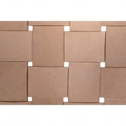 Noir Furniture Noir Mansard Teak And Leather Bed, Queen