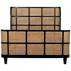 Noir Furniture Porto Bed, Queen, HB Beds