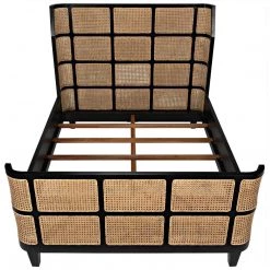 Noir Furniture Porto Bed, Queen, HB Beds