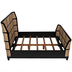 Noir Furniture Porto Bed, Queen, HB Beds
