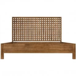 Beds Noir Furniture Quinnton Bed, Queen, Teak