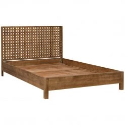 Beds Noir Furniture Quinnton Bed, Queen, Teak