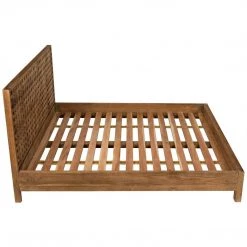 Beds Noir Furniture Quinnton Bed, Queen, Teak