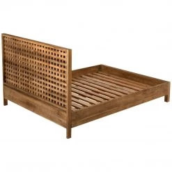 Beds Noir Furniture Quinnton Bed, Queen, Teak
