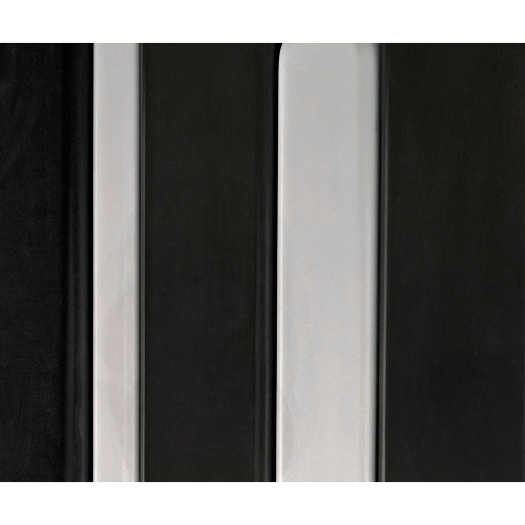 Noir Furniture Noir Corso Bed, Queen, Hand Rubbed Black, Pale, And Solid White