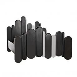 Noir Furniture Noir Corso Bed, Queen, Hand Rubbed Black, Pale, And Solid White