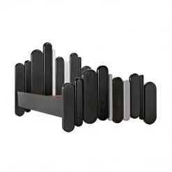 Noir Furniture Noir Corso Bed, Queen, Hand Rubbed Black, Pale, And Solid White