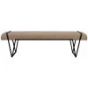 Noir Furniture Noir Larkin Bench, Metal With Linen Benches & Ottomans