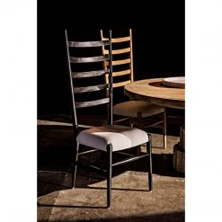 Noir Furniture Dining Chairs Noir Ladder Back Dining Chair Hand Rubbed Black