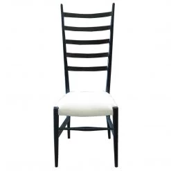 Noir Furniture Dining Chairs Noir Ladder Back Dining Chair Hand Rubbed Black