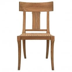 Noir Furniture Noir Athena Side Chair,Teak W/Caning Dining Chairs