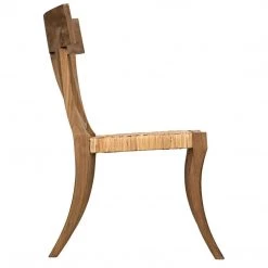 Noir Furniture Noir Athena Side Chair,Teak W/Caning Dining Chairs