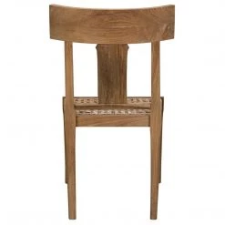 Noir Furniture Noir Athena Side Chair,Teak W/Caning Dining Chairs
