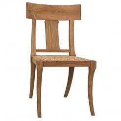 Noir Furniture Noir Athena Side Chair,Teak W/Caning Dining Chairs