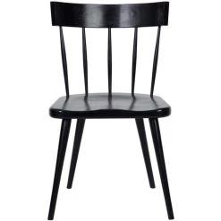 Dining Chairs Noir Furniture Esme Chair, Hand Rubbed Black