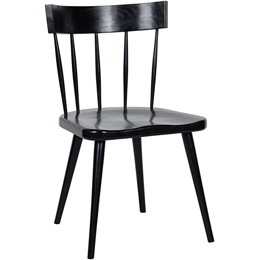 Dining Chairs Noir Furniture Esme Chair, Hand Rubbed Black