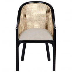 Noir Furniture Gaston Chair, Hand Rubbed Black Chairs