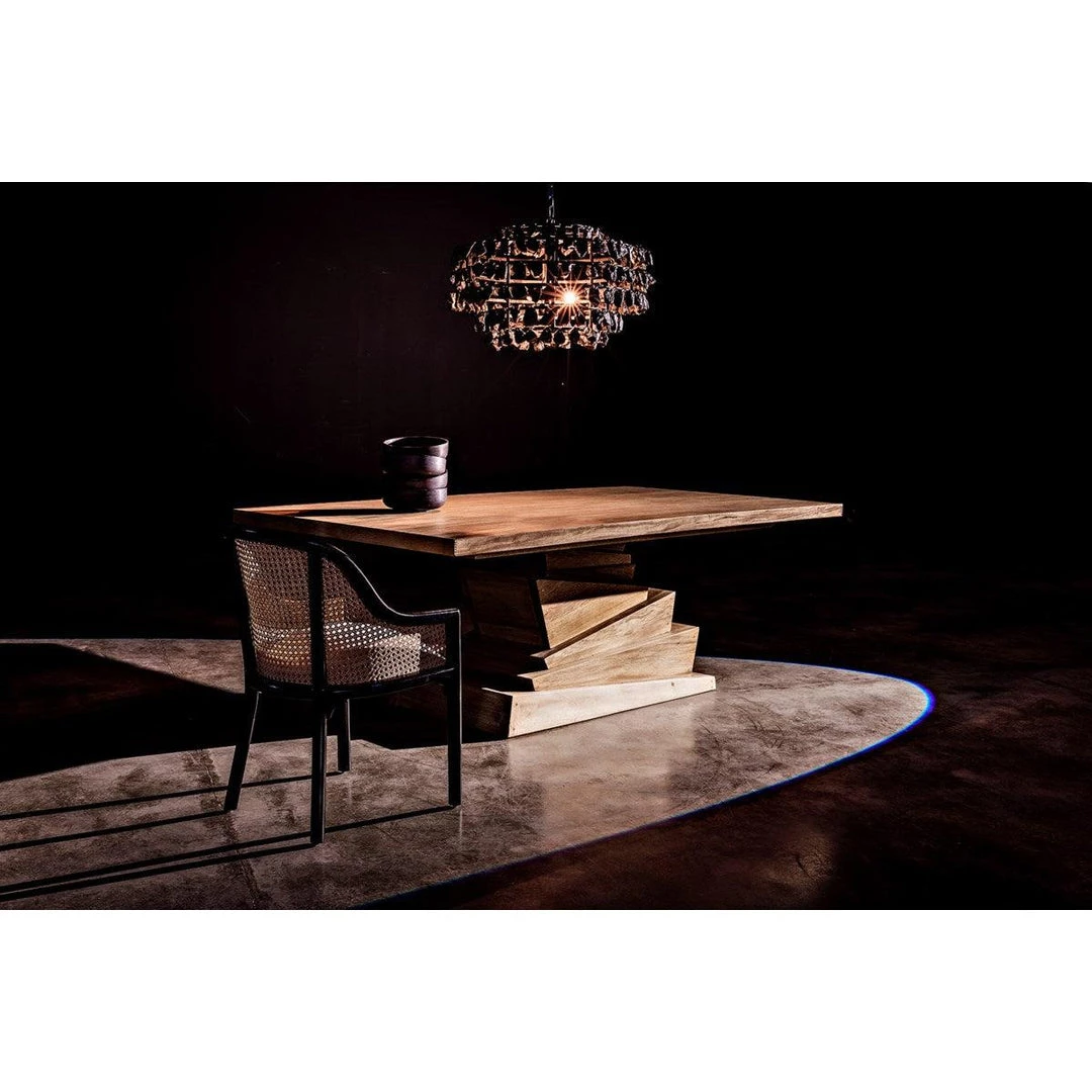 Noir Furniture Gaston Chair, Hand Rubbed Black Chairs