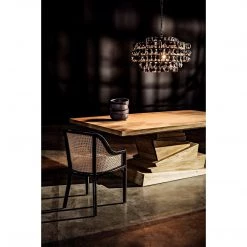 Noir Furniture Gaston Chair, Hand Rubbed Black Chairs