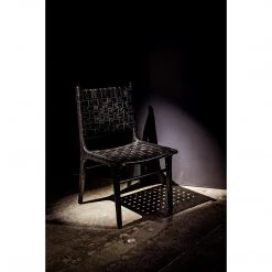 Dining Chairs Noir Furniture Dede Dining Chair, Leather, Black