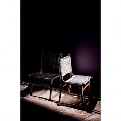 Dining Chairs Noir Furniture Dede Dining Chair, Leather, Black