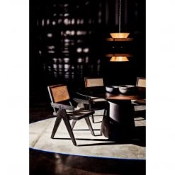 Chairs Noir Furniture Jude Chair W/Caning, Black