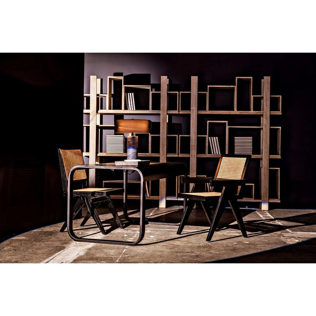 Chairs Noir Furniture Jude Chair W/Caning, Black