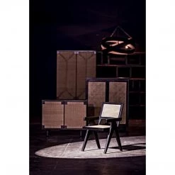 Chairs Noir Furniture Jude Chair W/Caning, Black