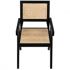 Chairs Noir Furniture Jude Chair W/Caning, Black