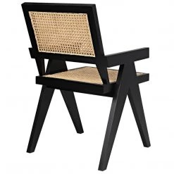 Chairs Noir Furniture Jude Chair W/Caning, Black