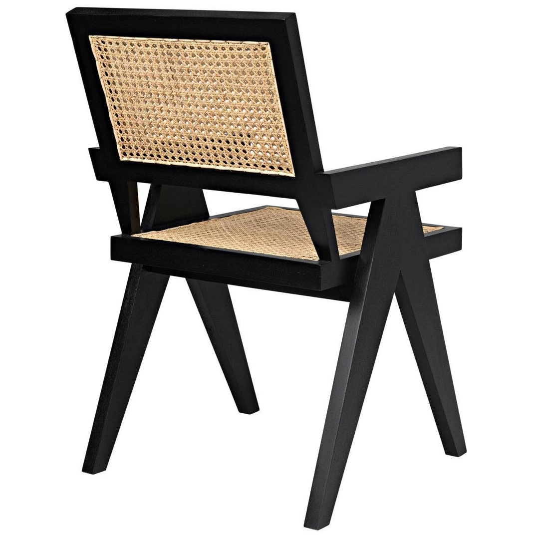 Chairs Noir Furniture Jude Chair W/Caning, Black