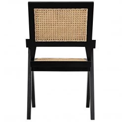 Chairs Noir Furniture Jude Chair W/Caning, Black