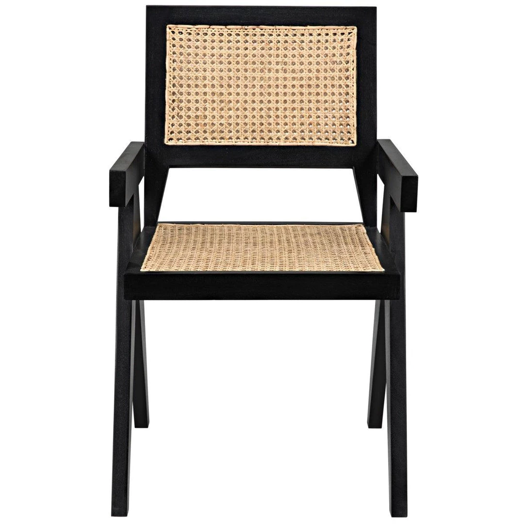 Chairs Noir Furniture Jude Chair W/Caning, Black
